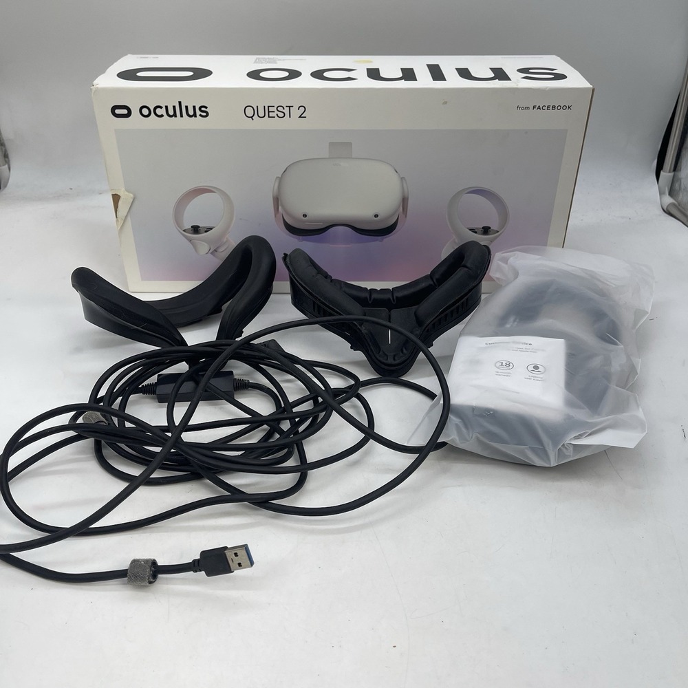 Meta Oculus Quest 2 KW49CM 128GB All-In-One VR Headset W/ Controllers & Box